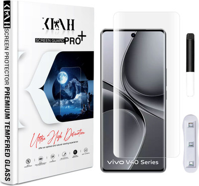 KLAH Edge To Edge Tempered Glass for Vivo V40 5G, Borderless UV Glass Protection(Pack of 1)