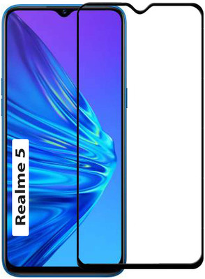 iCopertina Edge To Edge Tempered Glass for Realme 5(Pack of 1)