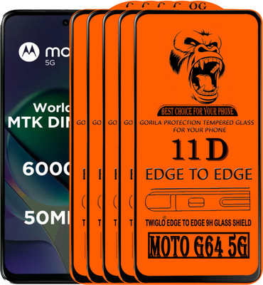 TWIGLO Edge To Edge Tempered Glass for MOTO G64 5G(Pack of 5)