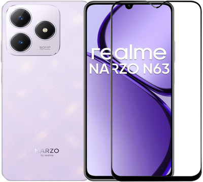 DSCASE Edge To Edge Tempered Glass for Realme Narzo N63(Pack of 1)