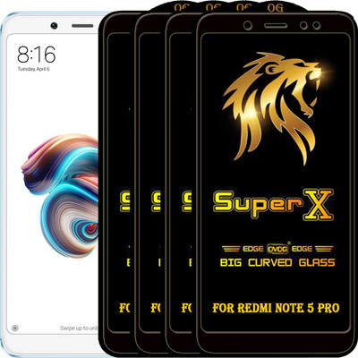 PFOAM Edge To Edge Tempered Glass for Mi Redmi Note 5 Pro(Pack of 4)
