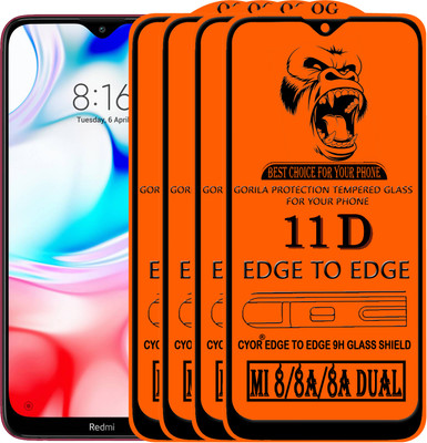 CYOR Edge To Edge Tempered Glass for REDMI 8A DUAL(Pack of 4)