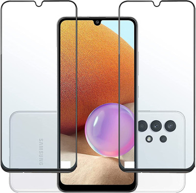 NIMMIKA ENTERPRISES Edge To Edge Tempered Glass for Samsung Galaxy A32 5G(D Plus Clarity Technology | 9H Hardness for Unrivaled Protection | Ultra-Thin Design with Sleek Edges | Smooth Touch Sensitivity | Precision Cut for Perfect Fit | Case-Friendly Design)(Pack of 2)