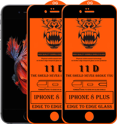 Forego Edge To Edge Tempered Glass for Apple iPhone 8 Plus(Pack of 2)