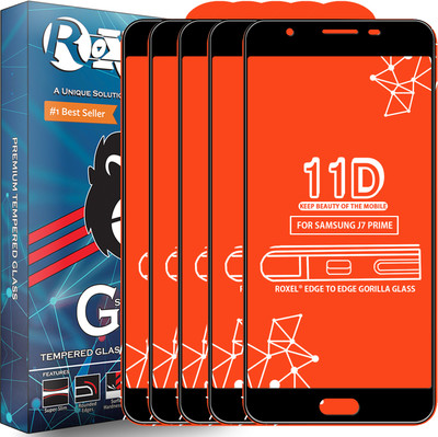 Roxel Edge To Edge Tempered Glass for Samsung Galaxy J7 Prime(Pack of 5)