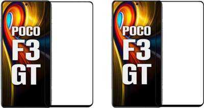 DMJHP Edge To Edge Tempered Glass for Poco F3 GT(Pack of 2)