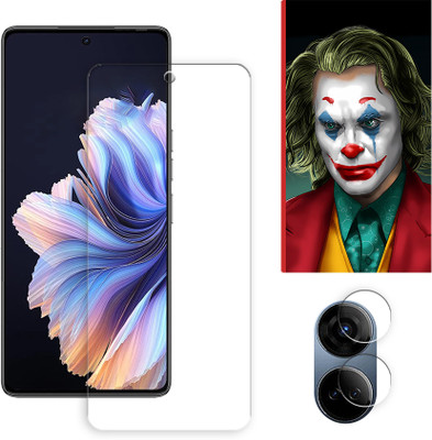 SOMTONE Edge To Edge Tempered Glass for Tecno Camon 20 Pro 4G Tempered Glass Screen Protector | Anti-Scratch | Edge to Edge Full Coverage | 9H Hardness ( 1 FRONT SCREEN GUARD + 1 CAMERA LENS PROTECTOR + 1 FREE BACK EMBOSSED SKIN026 )(Pack of 1)