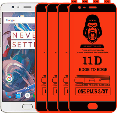 Rofix star Edge To Edge Tempered Glass for OnePlus 3T(Pack of 4)