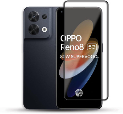 EITANSHA CREATION Edge To Edge Tempered Glass for Oppo Reno8 5G, Oppo Reno8(Pack of 1)