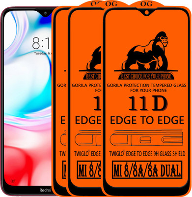 TWIGLO Edge To Edge Tempered Glass for REDMI 8A DUAL(Pack of 3)