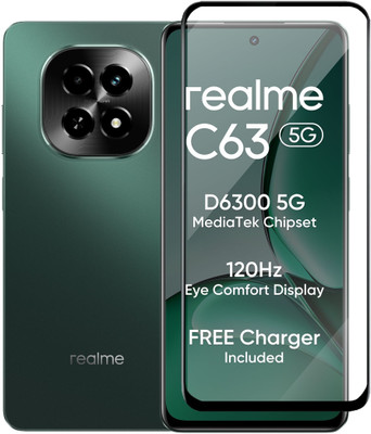 MAAMAJISAMOBILE Edge To Edge Tempered Glass for realme C63 5G(Pack of 1)