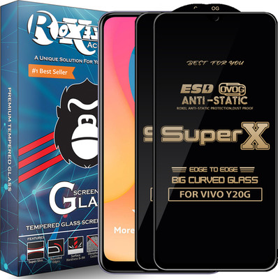 Roxel Edge To Edge Tempered Glass for VIVO Y20G(Pack of 2)