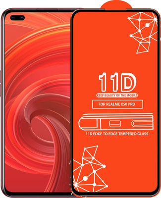 Qyist Edge To Edge Tempered Glass for Realme X50 Pro(Pack of 1)