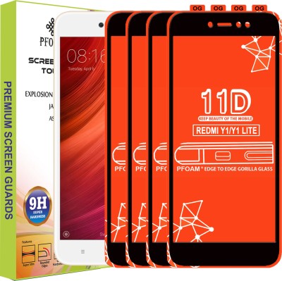 PFOAM Edge To Edge Tempered Glass for Mi Redmi Y1(Pack of 4)