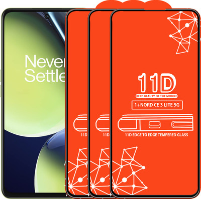 Roxel Edge To Edge Tempered Glass for Oneplus Nord Ce 3 Lite 5G(Pack of 3)