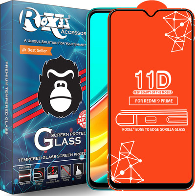 Roxel Edge To Edge Tempered Glass for Redmi 9 Prime(Pack of 1)