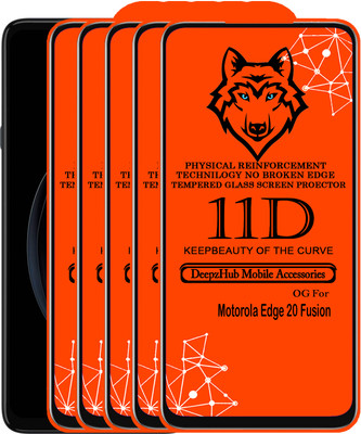 DeepzHub Edge To Edge Tempered Glass for Motorola Edge 20 Fusion(Pack of 5)
