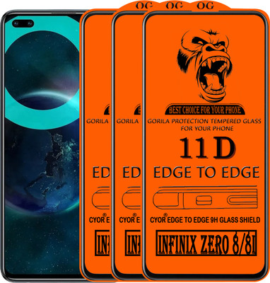 CYOR Edge To Edge Tempered Glass for INFINIX ZERO 8(Pack of 3)