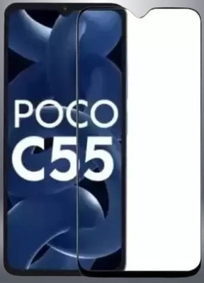 vmt stock Edge To Edge Tempered Glass for POCO C55 5G(Pack of 1)