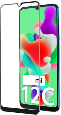 DropFit Edge To Edge Tempered Glass for Redmi 12C 4G(Pack of 1)
