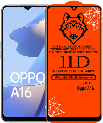 DeepzHub Edge To Edge Tempered Glass for OPPO A16(Pack of 1)