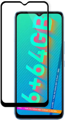 DMJHP Edge To Edge Tempered Glass for Infinix Hot 12 Pro(Pack of 1)
