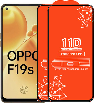Qyist Edge To Edge Tempered Glass for Oppo F19S(Pack of 2)