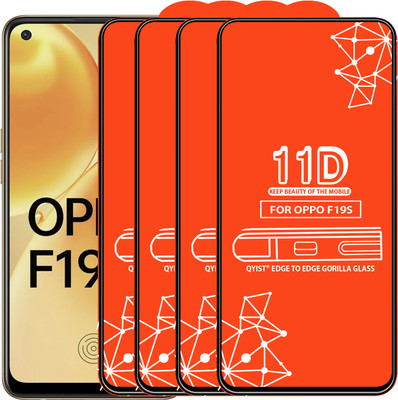 Qyist Edge To Edge Tempered Glass for Oppo F19S(Pack of 4)