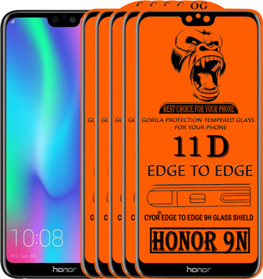 CYOR Edge To Edge Tempered Glass for Honor 9N(Pack of 5)