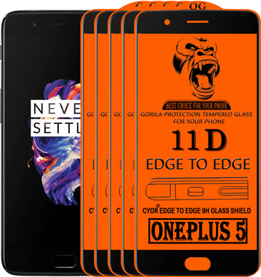 CYOR Edge To Edge Tempered Glass for OnePlus 5(Pack of 5)