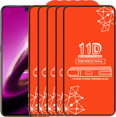 Qyist Edge To Edge Tempered Glass for Poco F4 Pro(Pack of 5)