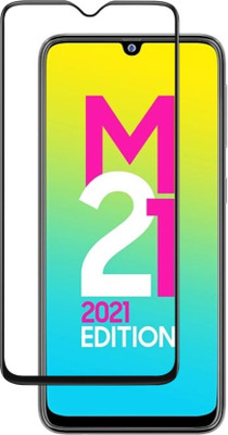 RCHJV Edge To Edge Tempered Glass for Samsung Galaxy M21 2021(Pack of 1)