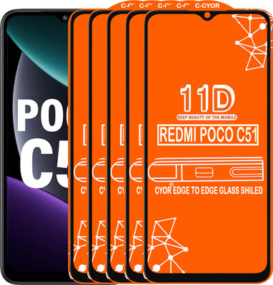 CYOR Edge To Edge Tempered Glass for REALME 5I(Pack of 5)