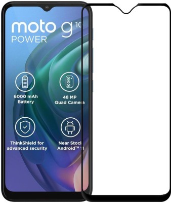 Karpine Edge To Edge Tempered Glass for Motorola Moto G10 Power(Pack of 1)