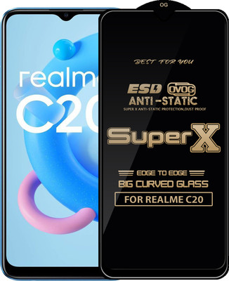 Qyist Edge To Edge Tempered Glass for REALME C20(Pack of 1)