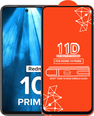 Qyist Edge To Edge Tempered Glass for Redmi 10 Prime(Pack of 1)