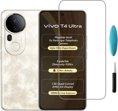 Hyper Edge To Edge Tempered Glass for vivo T4 Ultra 5G, vivo T4 Ultra, VIVO T4 ULTRA(Pack of 1)
