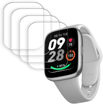 SOMTONE Edge To Edge Tempered Glass for REDMI Watch 3 Active Bluetooth Calling 1.83 inch SMARTWATCH SCREEN GUARD(Pack of 4)