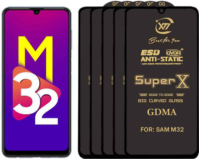 GDMA Edge To Edge Tempered Glass for SAMSUNG M32(Pack of 5)