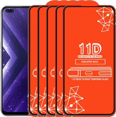 Roxel Edge To Edge Tempered Glass for Oppo A92S(Pack of 5)