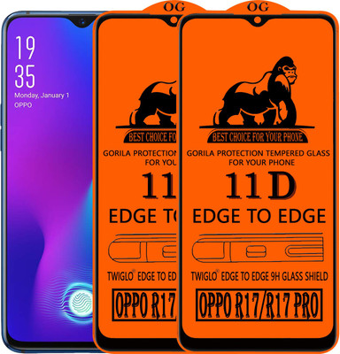 TWIGLO Edge To Edge Tempered Glass for OPPO R17(Pack of 2)