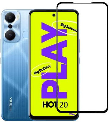 HOBBYTRONICS Edge To Edge Tempered Glass for Infinix Hot 20 Play(Pack of 1)