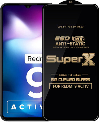 Qyist Edge To Edge Tempered Glass for REDMI 9 ACTIV(Pack of 1)