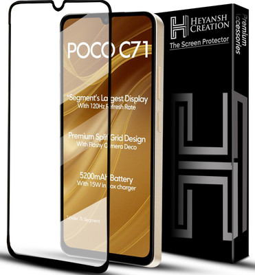 HEYANSH CREATION Edge To Edge Tempered Glass for Poco C71 5G, Poco C71(Pack of 1)