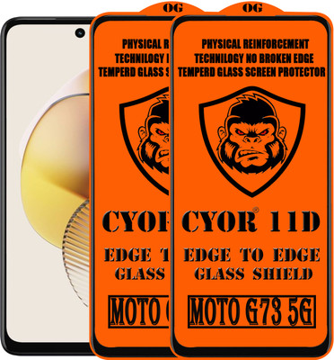 CYOR Edge To Edge Tempered Glass for MOTO G73 5G(Pack of 2)