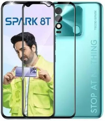 VISHZONE Edge To Edge Tempered Glass for Tecno Spark 8T(Pack of 1)