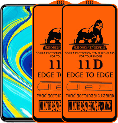 TWIGLO Edge To Edge Tempered Glass for REDMI NOTE 9S(Pack of 2)