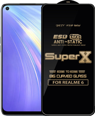 Qyist Edge To Edge Tempered Glass for REALME 6(Pack of 1)