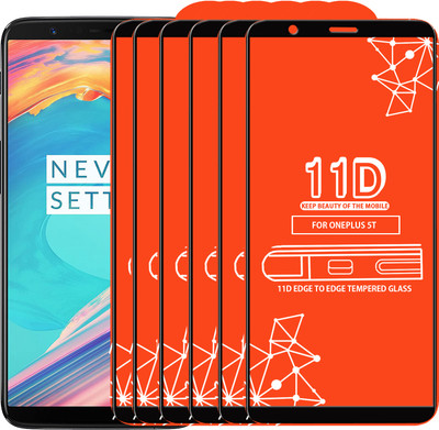 Qyist Edge To Edge Tempered Glass for OnePlus 5T(Pack of 6)