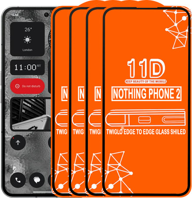 TWIGLO Edge To Edge Tempered Glass for NOTHING PHONE 2(Pack of 4)